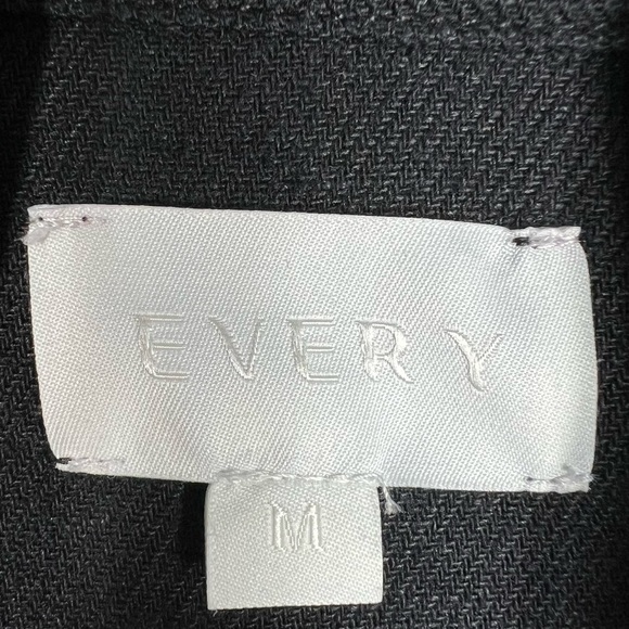 EVERY Black Linen Blend Button Down Slouchy Lightweight Jacket Medium - Picture 2 of 5